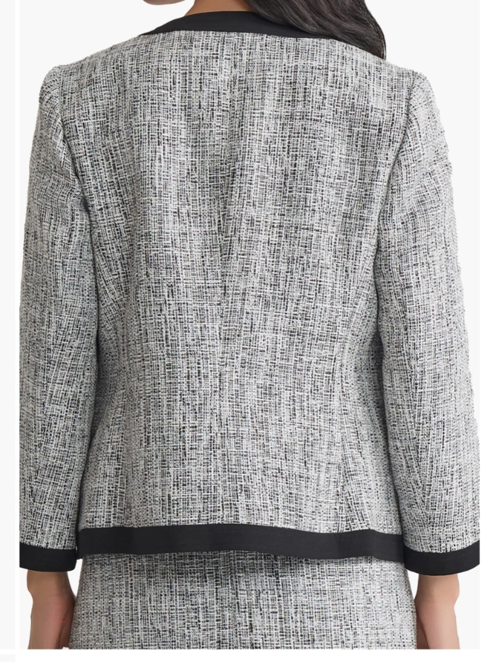 NWT (8) KASPER Contrast Trim Tweed Jacket - Picture 2 of 8
